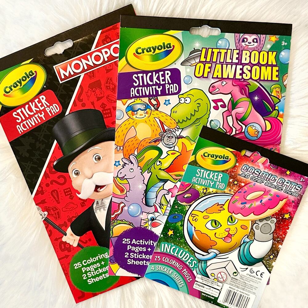 Crayola Sticker, Coloring, & Activity Fun Pads - Bundle of 3
